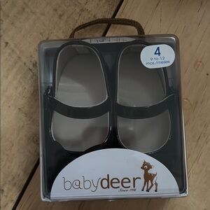 Baby Deer Black Walker Shoes
